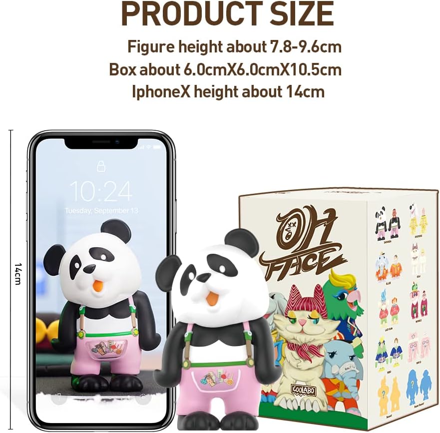 POP MART CoolrainLABO Oh Face Series 1PC Exclusive Action Figure Box Toy Bulk Box Popular Collectible Art Toy Cute Figure Creative Gift, for Christmas Birthday Party Holiday