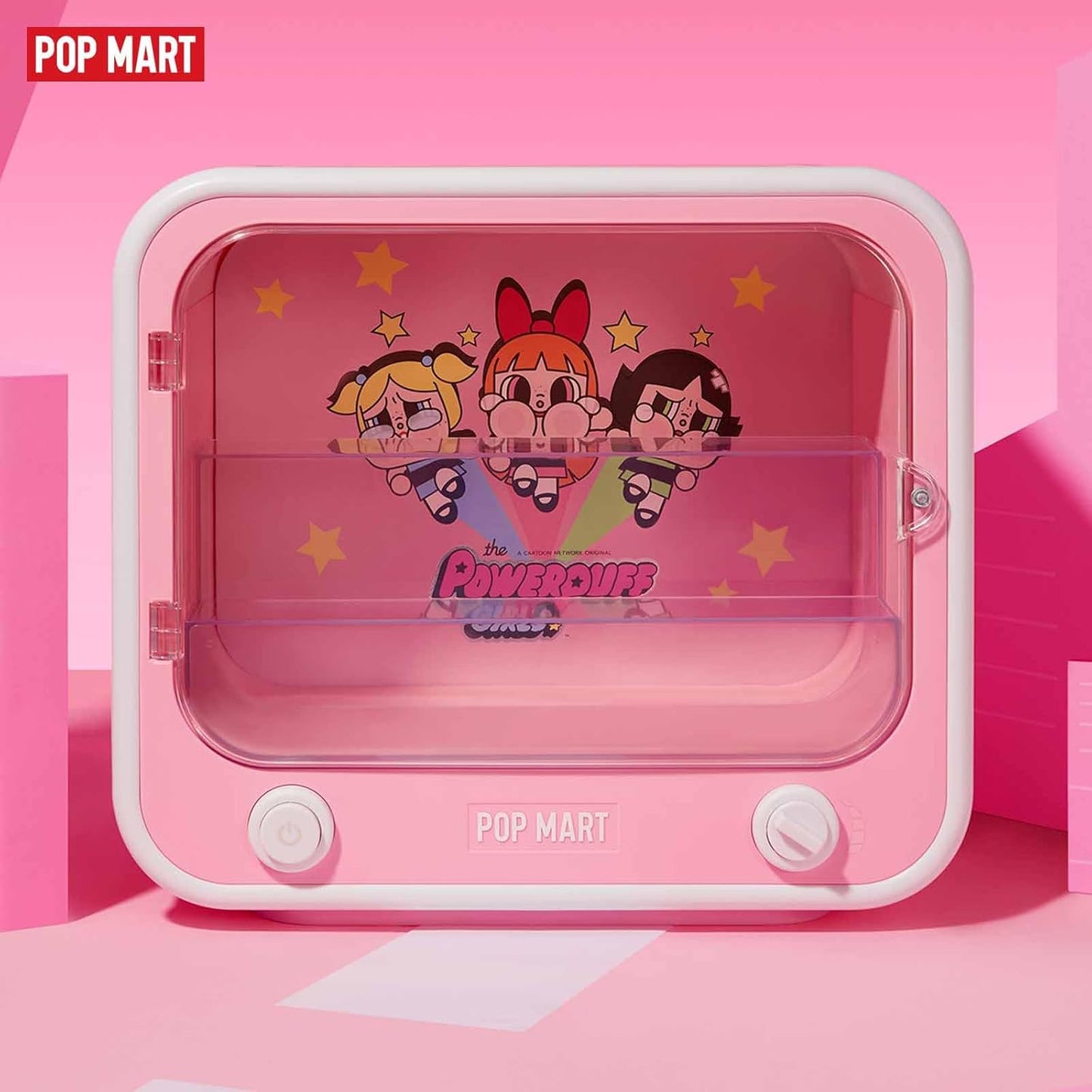 POP MART CRYBABY Series-TV Set Luminous Display Container, Display Container Case for Blind Box Toys Collection