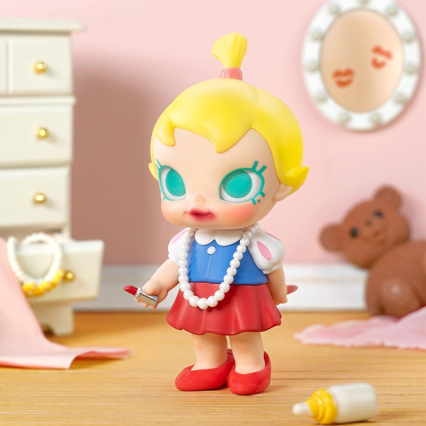 POP MART Baby Molly When I was Three!Series Figures, Baby Molly Blind Box Figures, Random Design Action Figures Collectible Toys Home Decorations, Holiday Birthday Gifts for Girls and Boys, Single Box