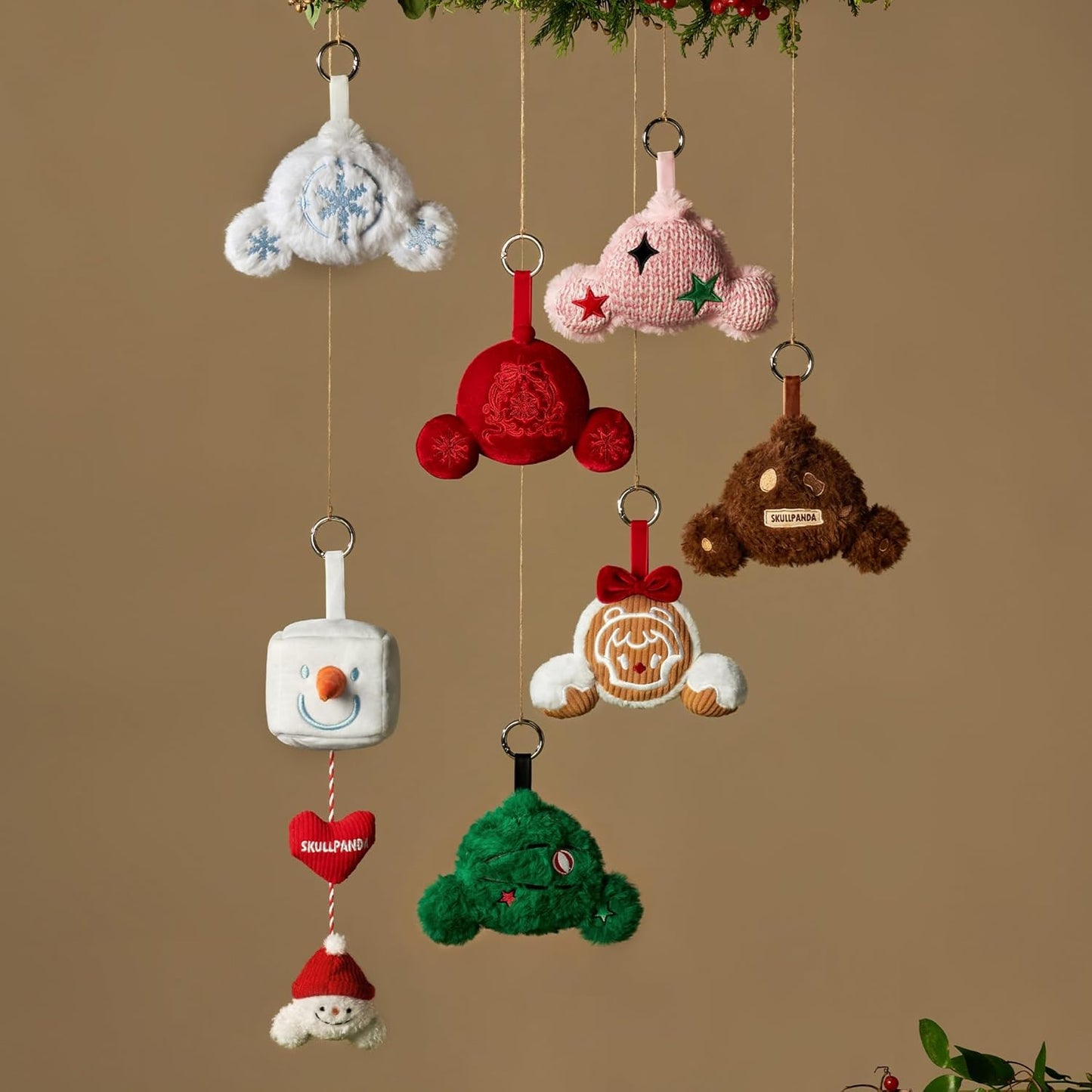 POP MART SKULLPANDA Wishing Time Series Plush Pendant, 6PCs Blind Box Figures, Random Design Action Figures Collectible Toys Home Decorations, Holiday Birthday Gifts, Whole Set