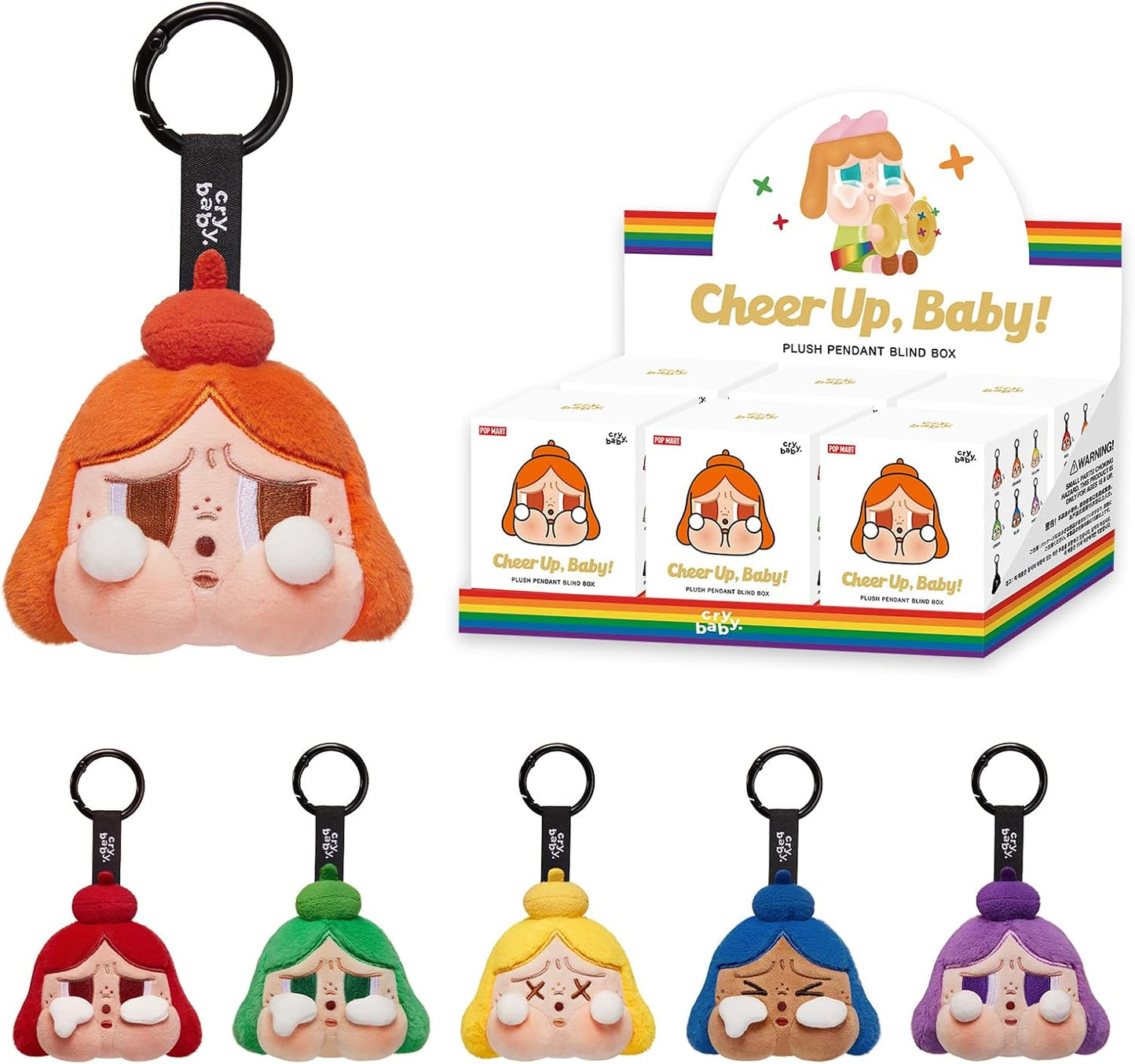 POP MART Crybaby Cheer UP, Baby! Series-Plush Pendant Blind Box, Crybaby Blind Box Figures, Random Design Action Figures Collectible Toys Home Decorations, Holiday Birthday Gifts, Single Box