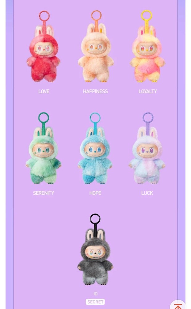 Authentic Pop Mart Labubu V3 Monsters Big Into Energy Series Vinyl Plush Pendant
