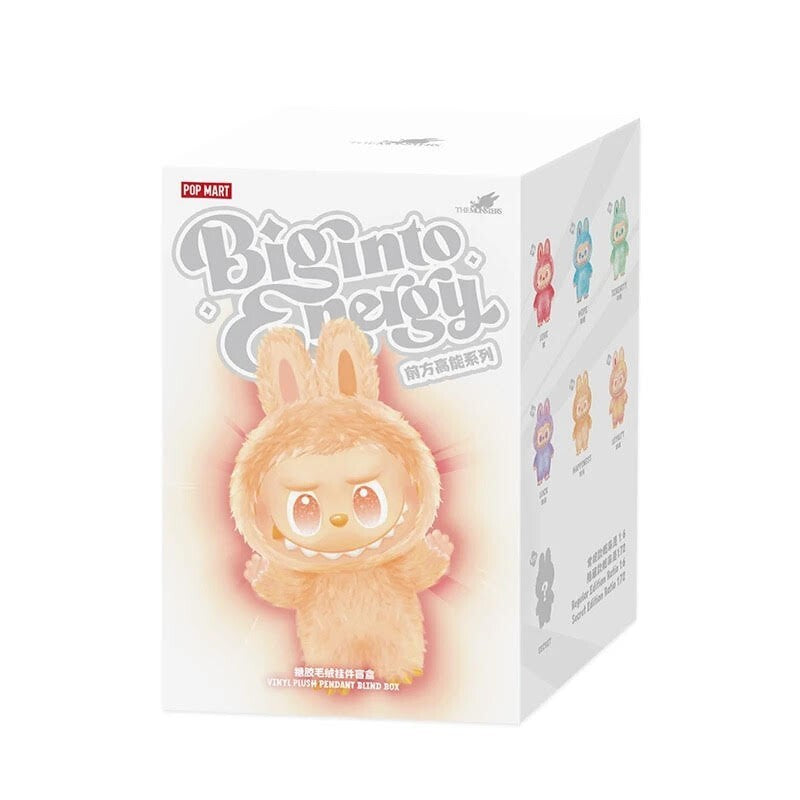 Authentic Pop Mart Labubu V3 Monsters Big Into Energy Series Vinyl Plush Pendant