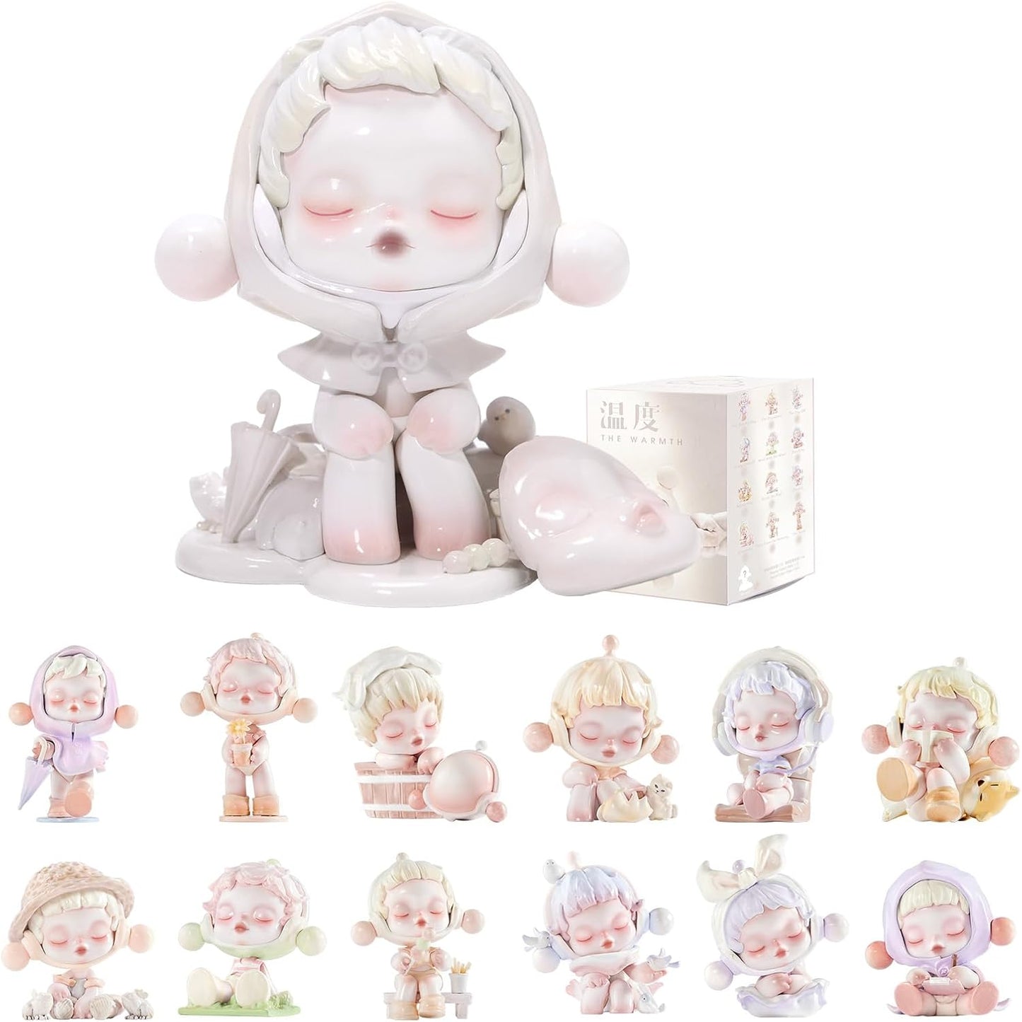 POP MART Skullpanda Warmth Series, Skullpanda Blind Box Figures, Random Design Action Figures Collectible Toys Home Decorations, Single Box