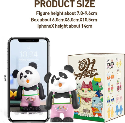 POP MART CoolrainLABO Oh Face Series 1PC Exclusive Action Figure Box Toy Bulk Box Popular Collectible Art Toy Cute Figure Creative Gift, for Christmas Birthday Party Holiday