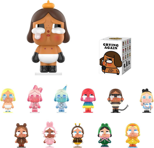 POP MART Crybaby Crying Again Series Figures, Crybaby Blind Box Figures, Random Design Action Figures Collectible Toys Home Decorations, Holiday Birthday Gifts, Single Box