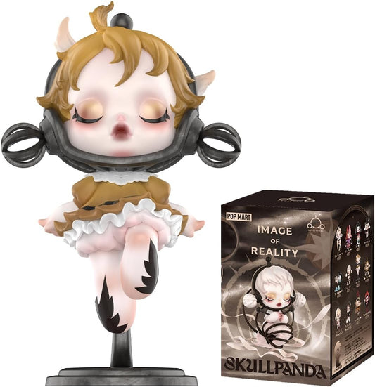 POP MART SKULLPANDA Image Of Reality Series Figures, SKULLPANDA Blind Box Figures, Random Design Action Figures Collectible Toys Home Decorations, Holiday Birthday Gifts for Girls and Boys, Single Box