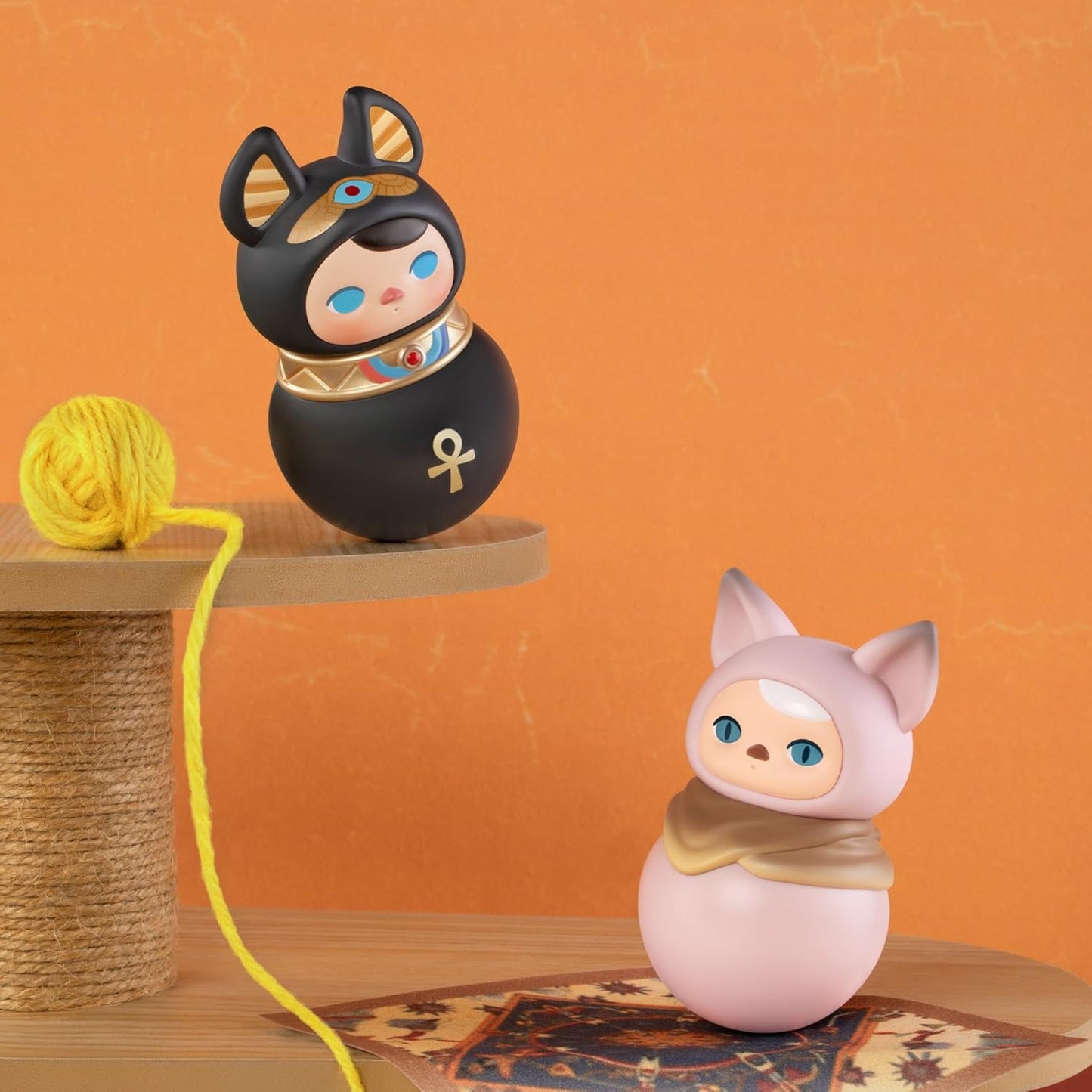 POP MART PUCKY Roly-Poly Kitty Series Figures, PUCKY Blind Box Figures, Random Design Action Figures Collectible Toys Home Decorations, Holiday Birthday Gifts, Single Box