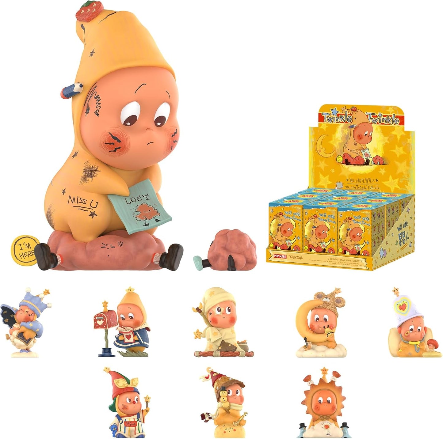 POP MART We are Twinkle Twinkle Series Figures, Twinkle Twinkle Blind Box Figures, Random Design Action Figures Collectible Toys Home Decorations, Holiday Birthday Gifts for boys and girls, Single Box