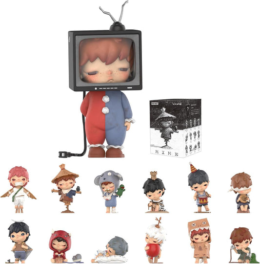 POP MART Hirono Mime Series Figures, Hirono Blind Box Figures, Random Design Action Figures Collectible Toys Home Decorations, Holiday Birthday Gifts for Girls and Boys, Single Box