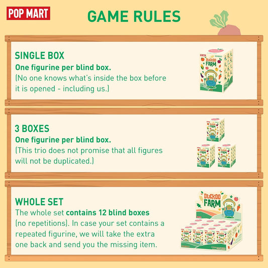POP MART DUCKOO Farm Blind Box Figures, Random Design Box Toys for Modern Home Decor, Collectible Toy Set for Desk Accessories 1PC