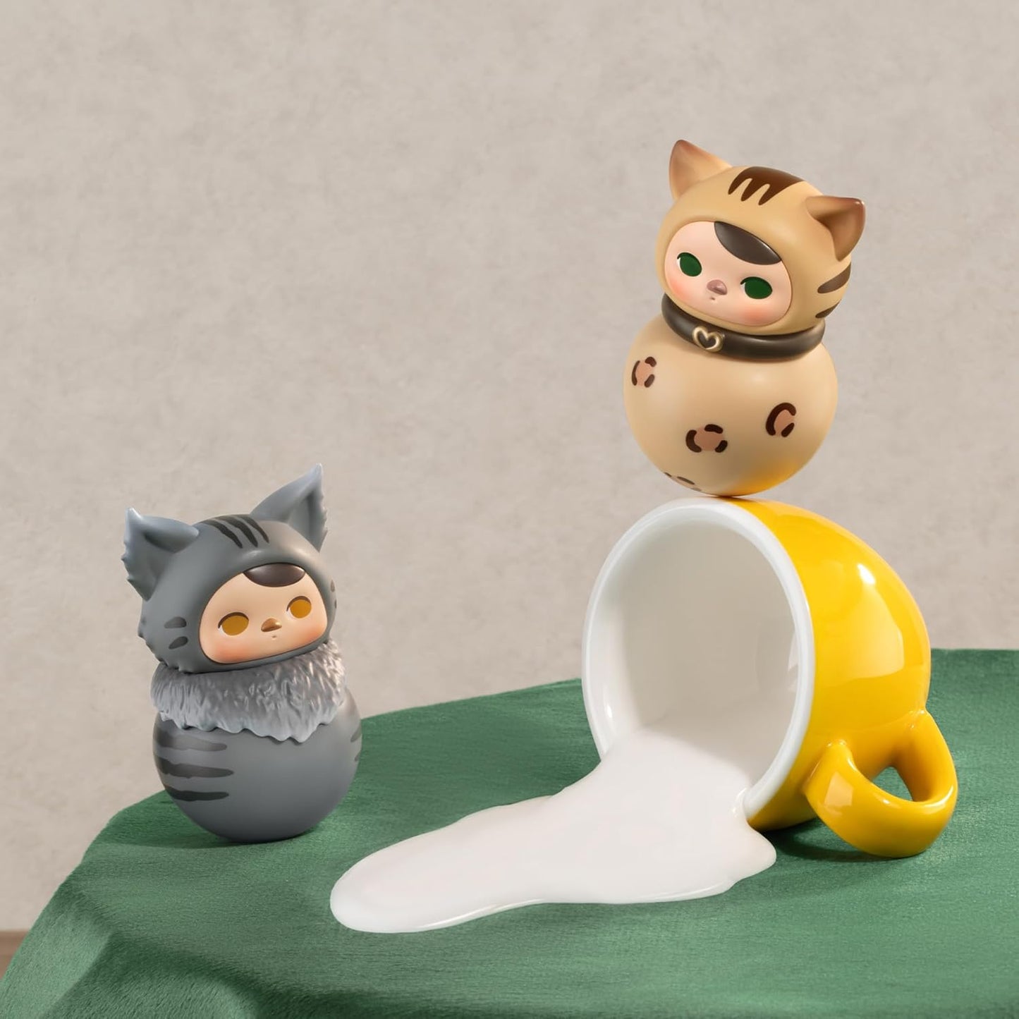 POP MART PUCKY Roly-Poly Kitty Series Figures, PUCKY Blind Box Figures, Random Design Action Figures Collectible Toys Home Decorations, Holiday Birthday Gifts, Single Box