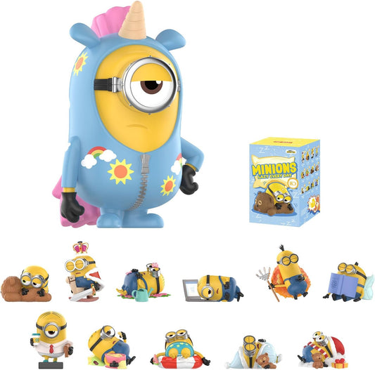 POP MART Minions Lazy Every Day Series Figures, Blind Box Figures, Random Design Action Figures Collectible Toys Home Decorations, Holiday Birthday Gifts, Single Box