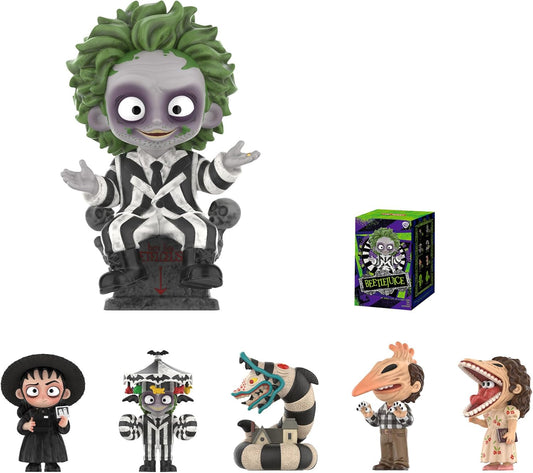 POP MART Beetlejuice Series Figures, Beetlejuice Blind Box Figures, Random Design Action Figures Collectible Toys Home Decorations, Holiday Birthday Gifts, Single Box