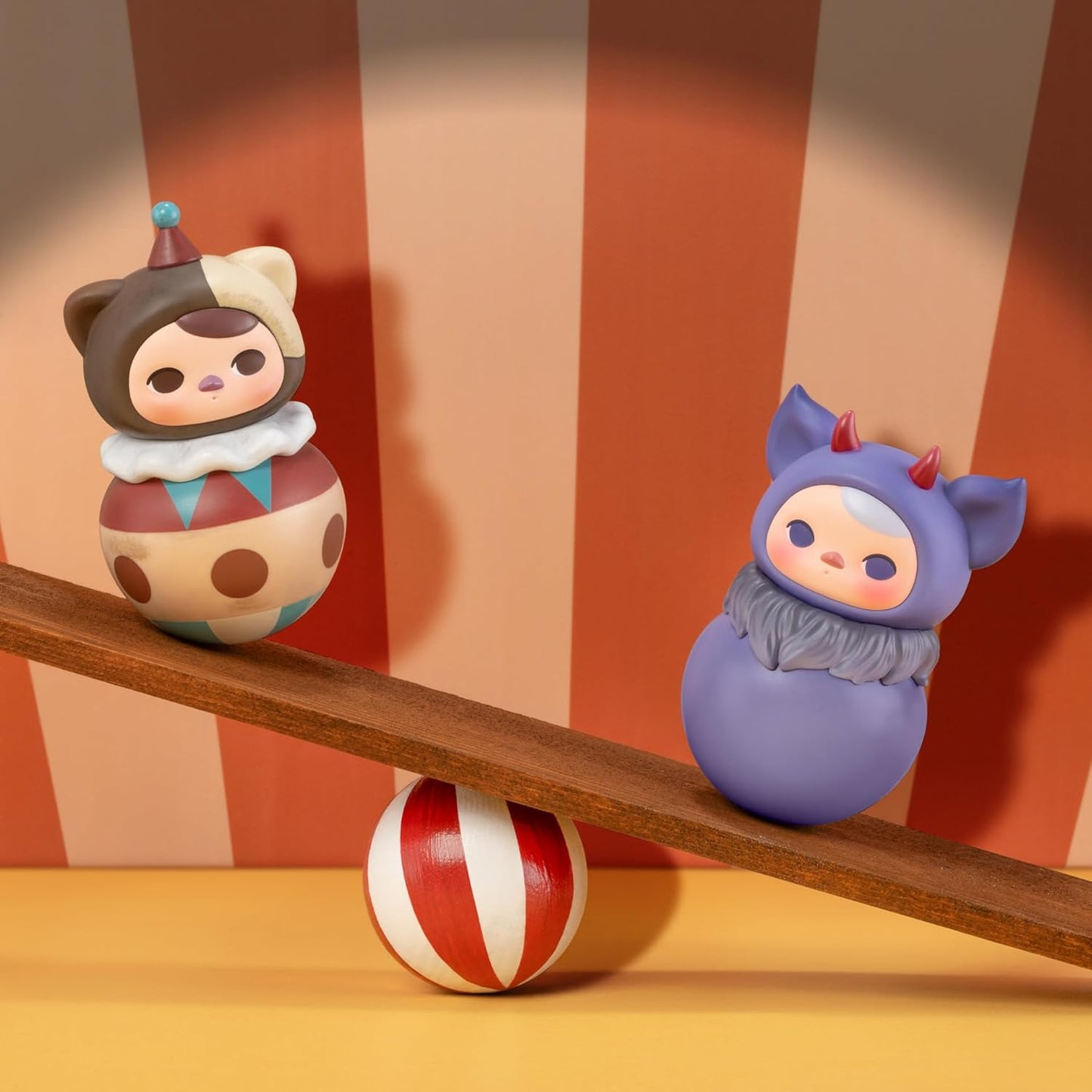 POP MART PUCKY Roly-Poly Kitty Series Figures, PUCKY Blind Box Figures, Random Design Action Figures Collectible Toys Home Decorations, Holiday Birthday Gifts, Single Box