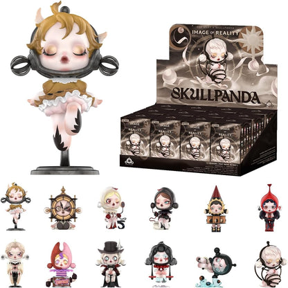 POP MART SKULLPANDA Image Of Reality Series Figures, SKULLPANDA Blind Box Figures, Random Design Action Figures Collectible Toys Home Decorations, Holiday Birthday Gifts for Girls and Boys, Single Box