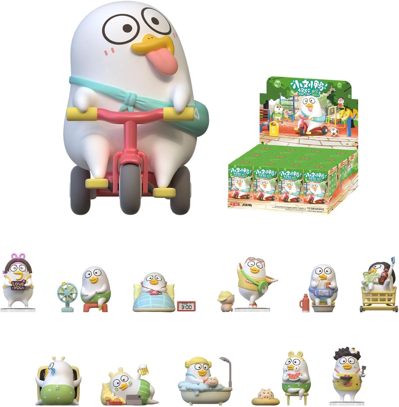 POP MART Duckyo's Leisure Life Series Figures, Blind Box Figures, Random Design Action Figures Collectible Toys Home Decorations, Holiday Birthday Gifts, Single Box