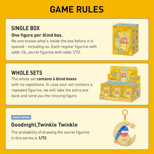 POP MART Twinkle Twinkle Series-Plush Pendant Blind Box Action Figure, Random Design, Potential Secret Edition