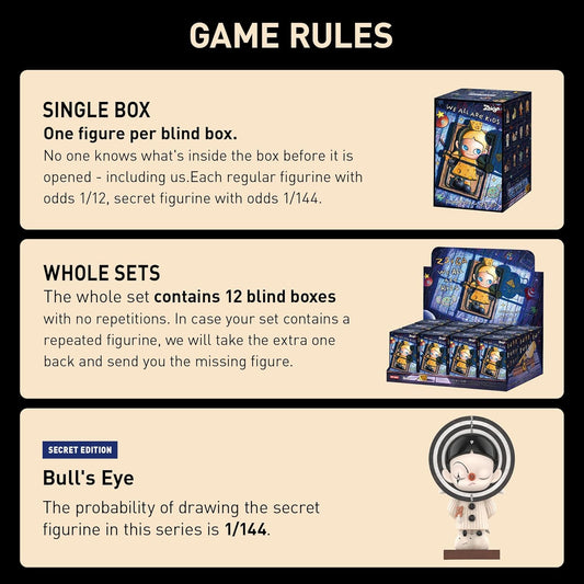 POP MART Zsiga We All are Kids Series Figures, Zsiga Blind Box Figures, Random Design Action Figures Collectible Toys Home Decorations, Holiday Birthday Gifts, Single Box