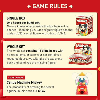 POP MART Disney Mickey Childhood of Boundless Imagination Blind Box Figures, Disney Mickey Random Design Action Figures Collectible Toys Home Decorations, Single Box